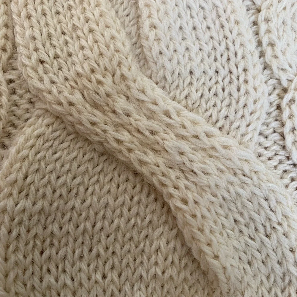 Aran Sweater Market 100% Wool Cable Scarf Thick NWOT